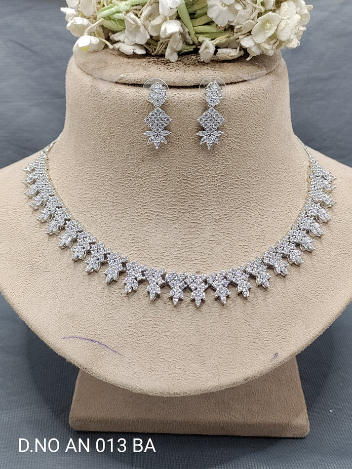 Starlit Grace American Diamond Necklace