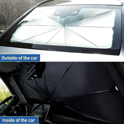 Car Sun Shade for Windshield Foldable Car Sun Umbrella for UV Sun and Heat Protection