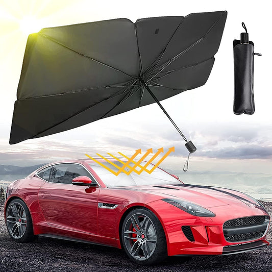 Car Sun Shade for Windshield Foldable Car Sun Umbrella for UV Sun and Heat Protection